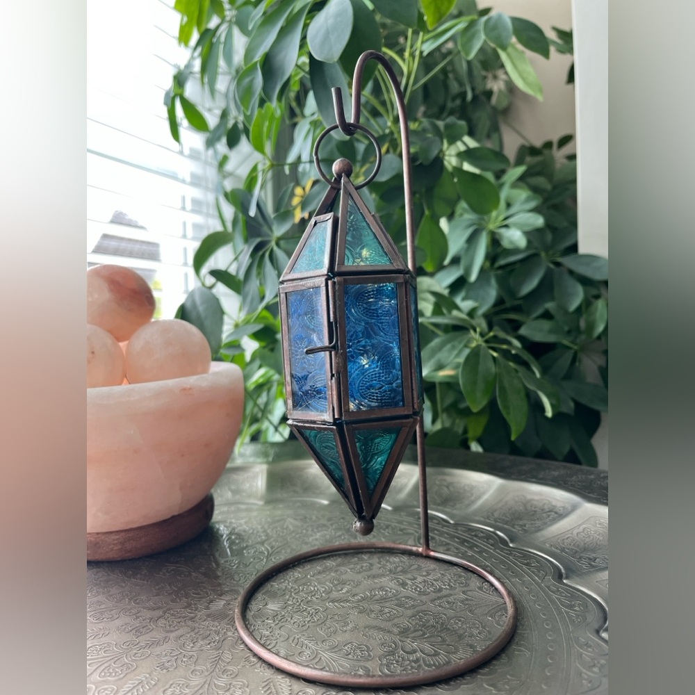 Lantern with stand and fairy lights - Picture 5 of 7